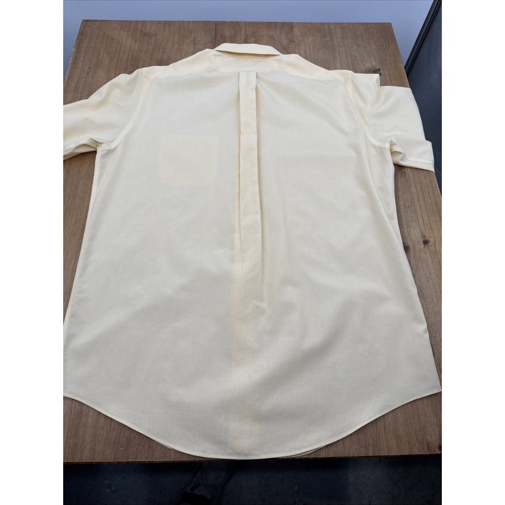 Brooks Brothers 346 Long Sleeve Dress Shirt Men's 16 34/35 Yellow Casual Preppy - Picture 9 of 9